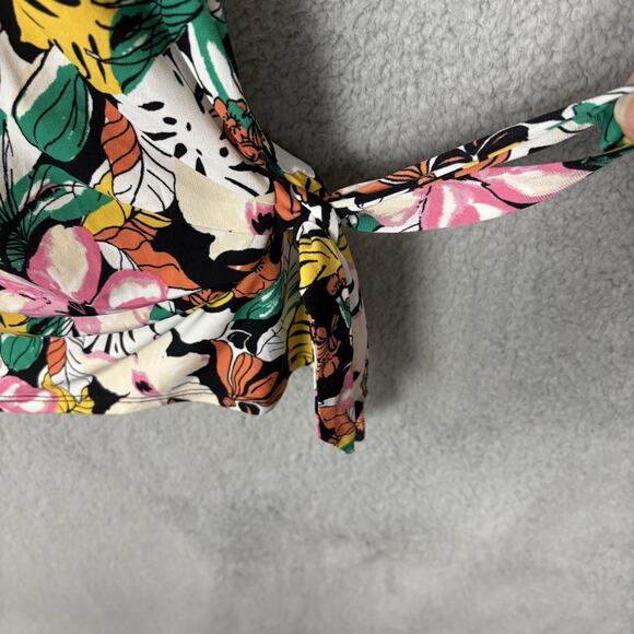 Lane Bryant Womens Plus Top Floral size 18/20 Bow Tie Hem autumn - Picture 4 of 13